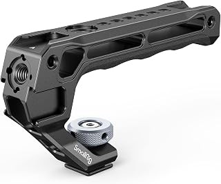SmallRig Lightweight Top Handle Grip for DSLR Camera Cage - 3764 | with 5 Built-in Cold Shoe Mounts, 1/4"-20 & 3/8"-16 Mounting Points for Monitors, Mics & LED Lights