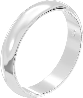 Aeon 925 Sterling Silver Court Wedding Ring – 2mm to 5mm | Comfort Fit for Men & Women | Sizes J-Z | Premium Quality for Life's Special Moments