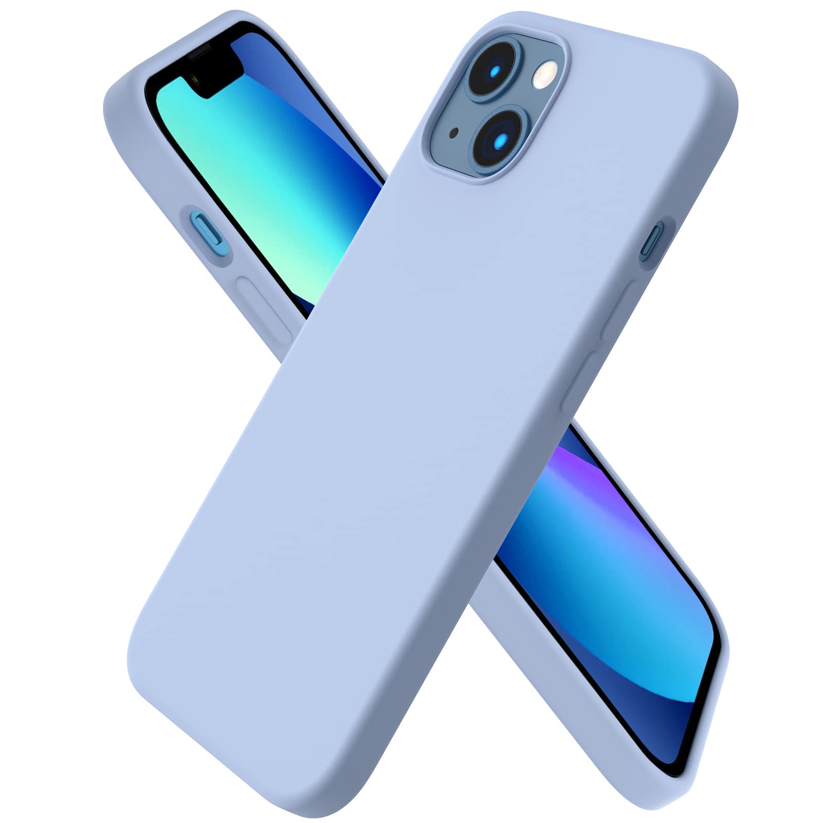 ORNARTO for iPhone 13 Case, Liquid Silicone, Sierra Blue