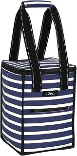 SCOUT Pleasure Chest - Soft Cooler Bag - Insulated - Nantucket Navy | Fits 5 Wine Bottles, Lightweight Portable, Collapsible, PVC-Free Food-Safe Liner, Shoulder Strap, Beach Picnic Travel Tote