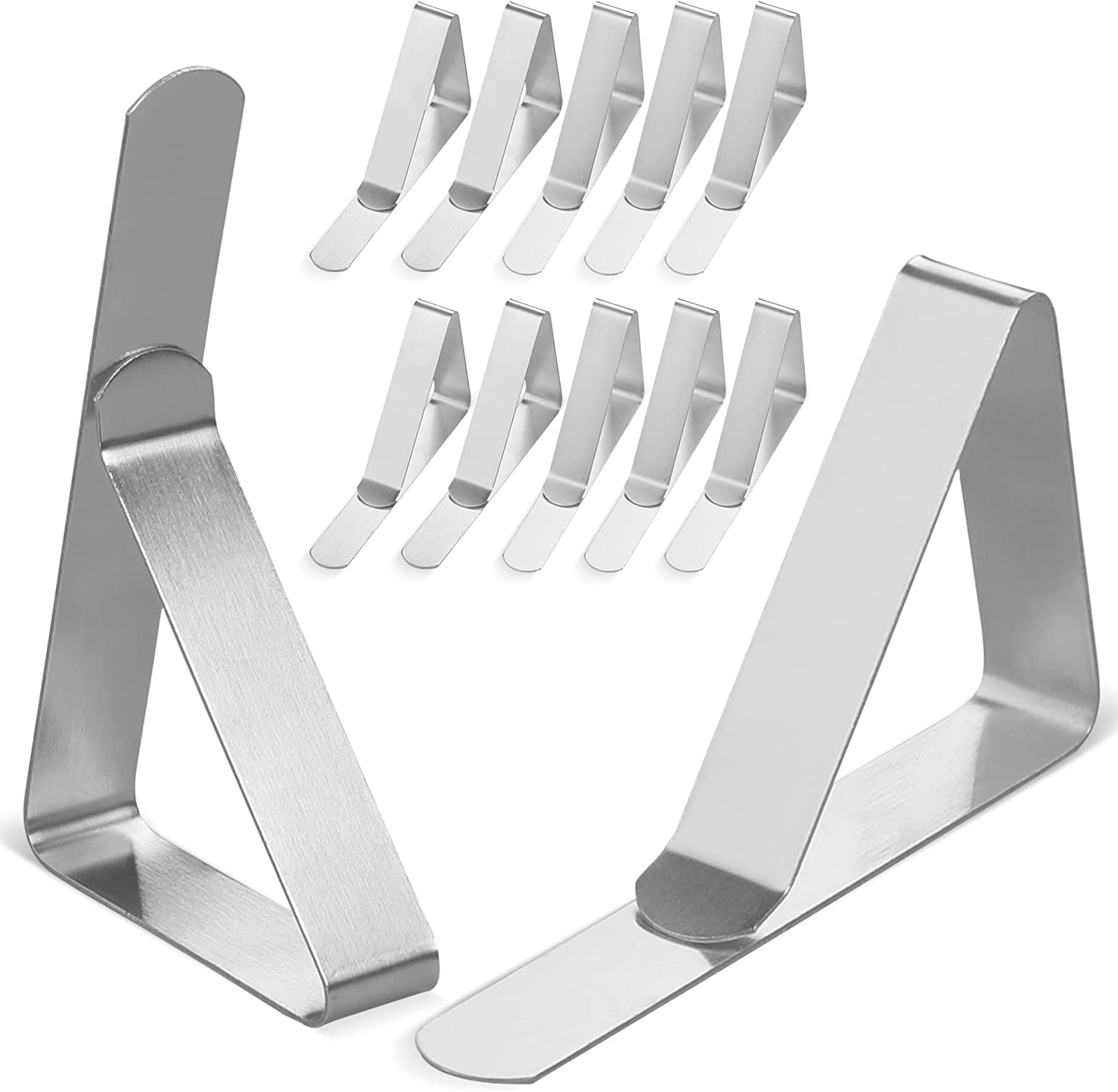Clipra Tablecloth Clips [USA Based Brand] - 12 Pack Stainless Steel | Rust Proof