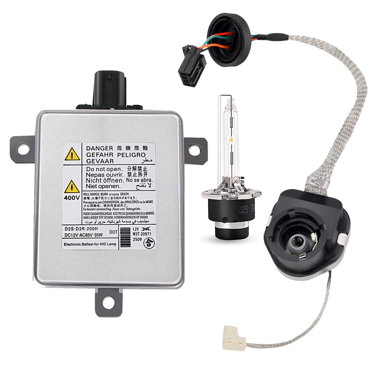 W3T19371 Xenon HID Headlight Ballast with Igniter & D2S Bulb Replacement for Acu