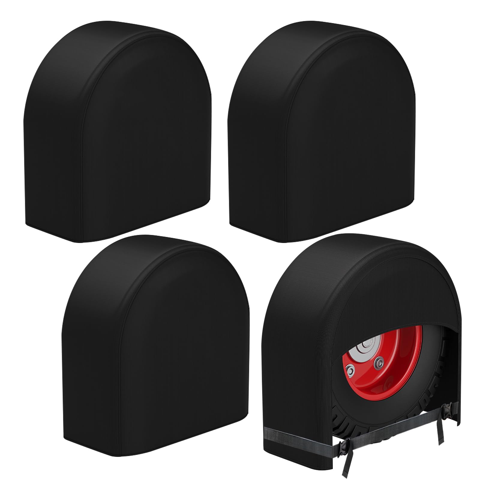 K-Musculo RV Tire Covers 4-Pack, Waterproof Wheel Covers for RV Wheel Travel Tra
