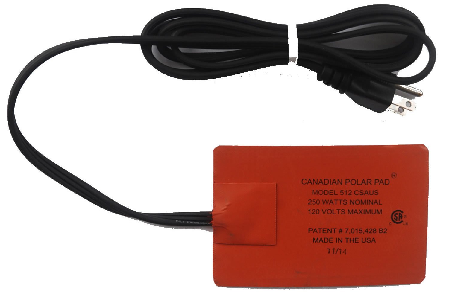 CANADIAN POLAR PAD (CSA) CP512-250 Watts Oil Pan Heater(Engine/Transmission/Gene
