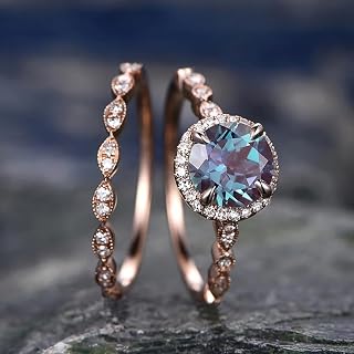 Luxury Fashion Ring Set for Women Cubic Zirconia Round Chic Engagement Jewelry