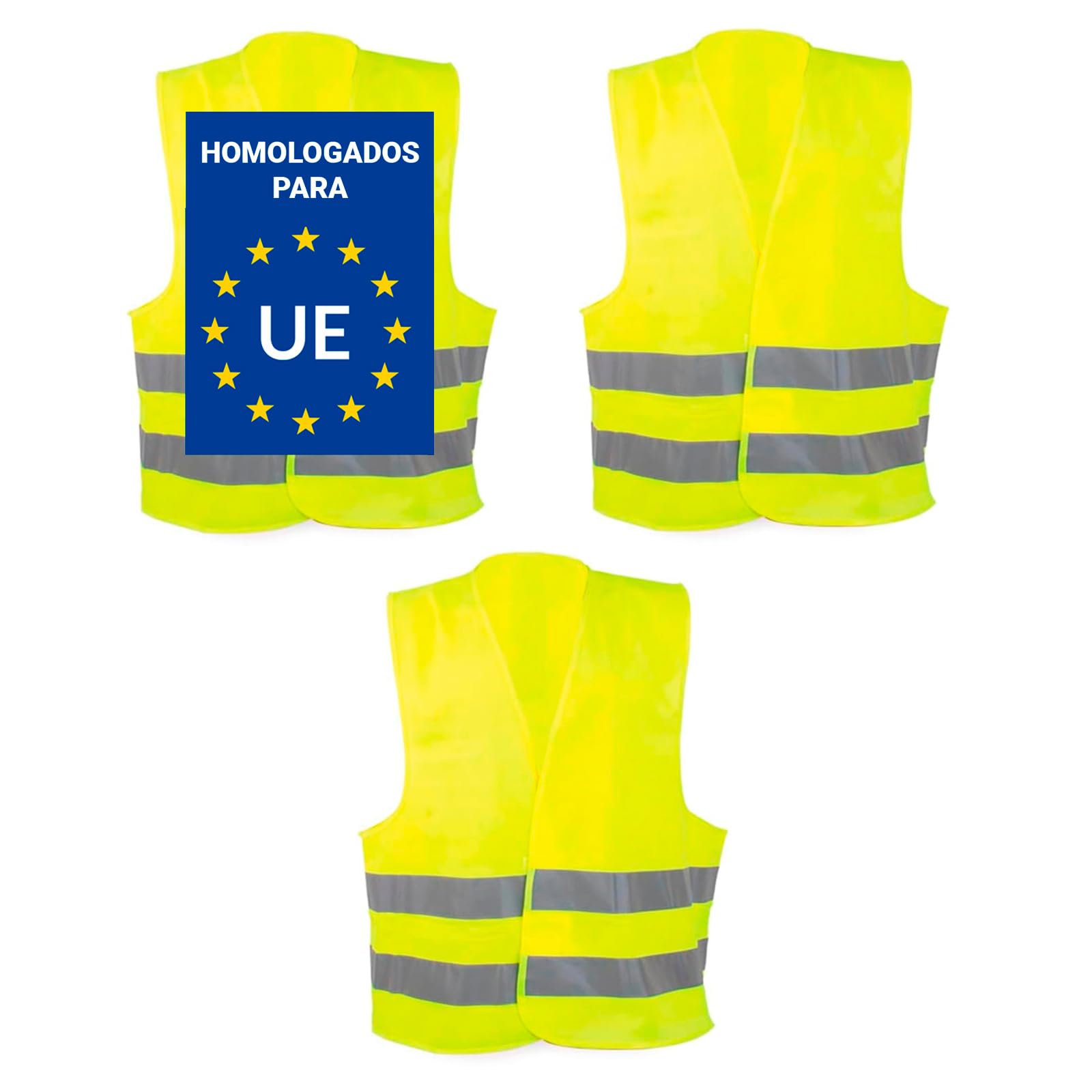 Adri Safety Approved Reflective Vest, Polyester, Unisex Adult, Yellow, Adjustabl