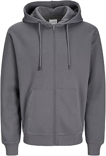 JACK & JONES Herren Jjebradley Sweat Zip Hood Noos Sweatshirtjacke (1er Pack)