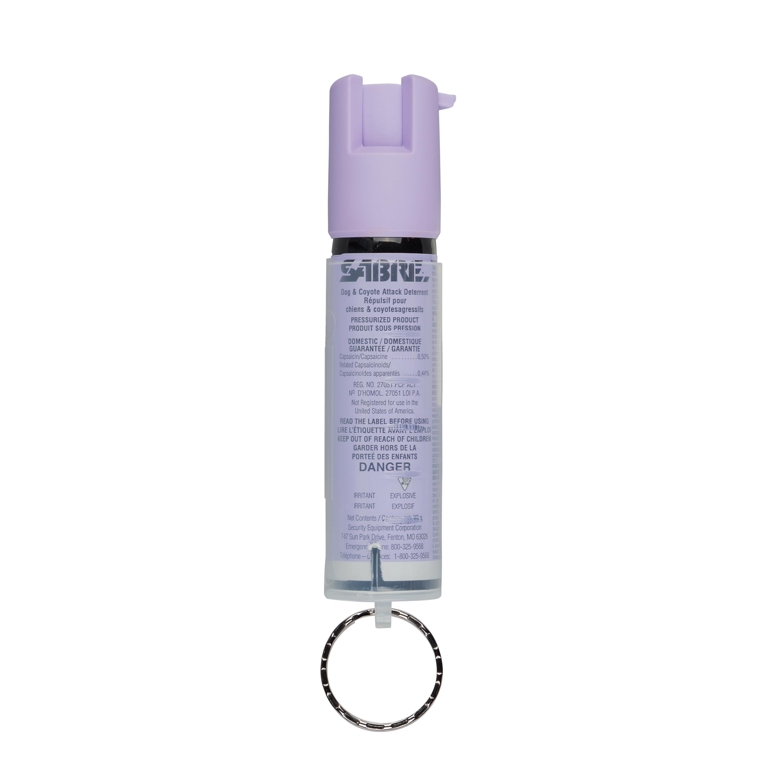 SABRE Protector 22-Gram Dog & Coyote Spray with Key Ring, 13 Second Total Spray 
