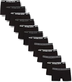 ANTONIO ROSSI Men's Boxers Shorts Multipack, Black