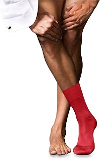 Falke Men's No. 6 Breathable Heat Regulating Anti-Odor Socks Wool Silk Thin Elegant Reinforced Soft Flat Toe Seams Solid Color for Casual Elegant Work Look 1 Pair