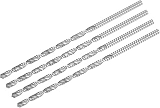 Generic 5mm Twist Drill Bits High Speed Steel Straight Shank Extra Long Drill Bits Length 6.3 inches (160 mm) 4pcs