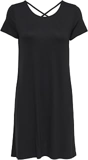 Only Women's Onlbera Back Lace Up S/S Dress Jrs Noos Dress