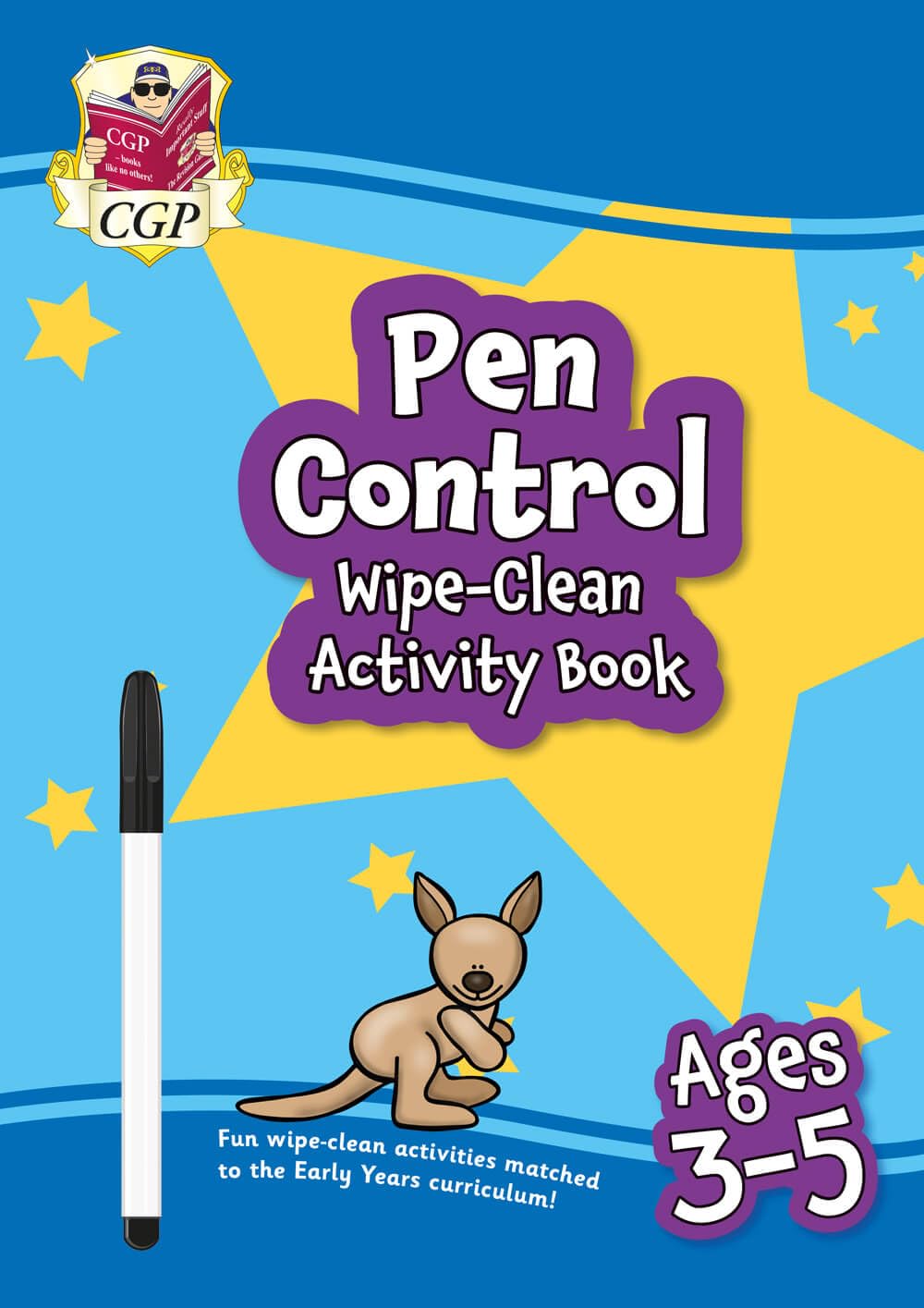 Pen Control Wipe-Clean Activity Book for Ages 3-5 (with pen) (CGP Reception Acti