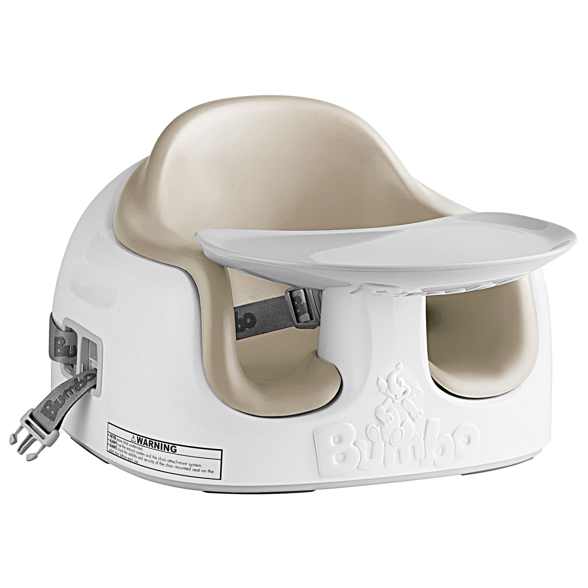 Bumbo 3-in-1 Portable Infant Multi-Seat with Tray, 6 to 36 Months, Taupe | All-i