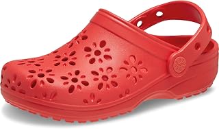 Crocs Unisex Kids Classic Floral Cut Out Clogs