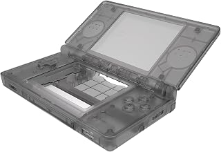 eXtremeRate Clear Black Replacement Full Housing Shell for Nintendo DS Lite, Custom Handheld Console Case Cover with Buttons, Screen Lens for Nintendo DS Lite NDSL - Console NOT Included