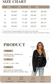 Womens Oversized Cardigans Long Lantern Sleeve Button Down Chunky Knit Loose Fall Sweater Coats