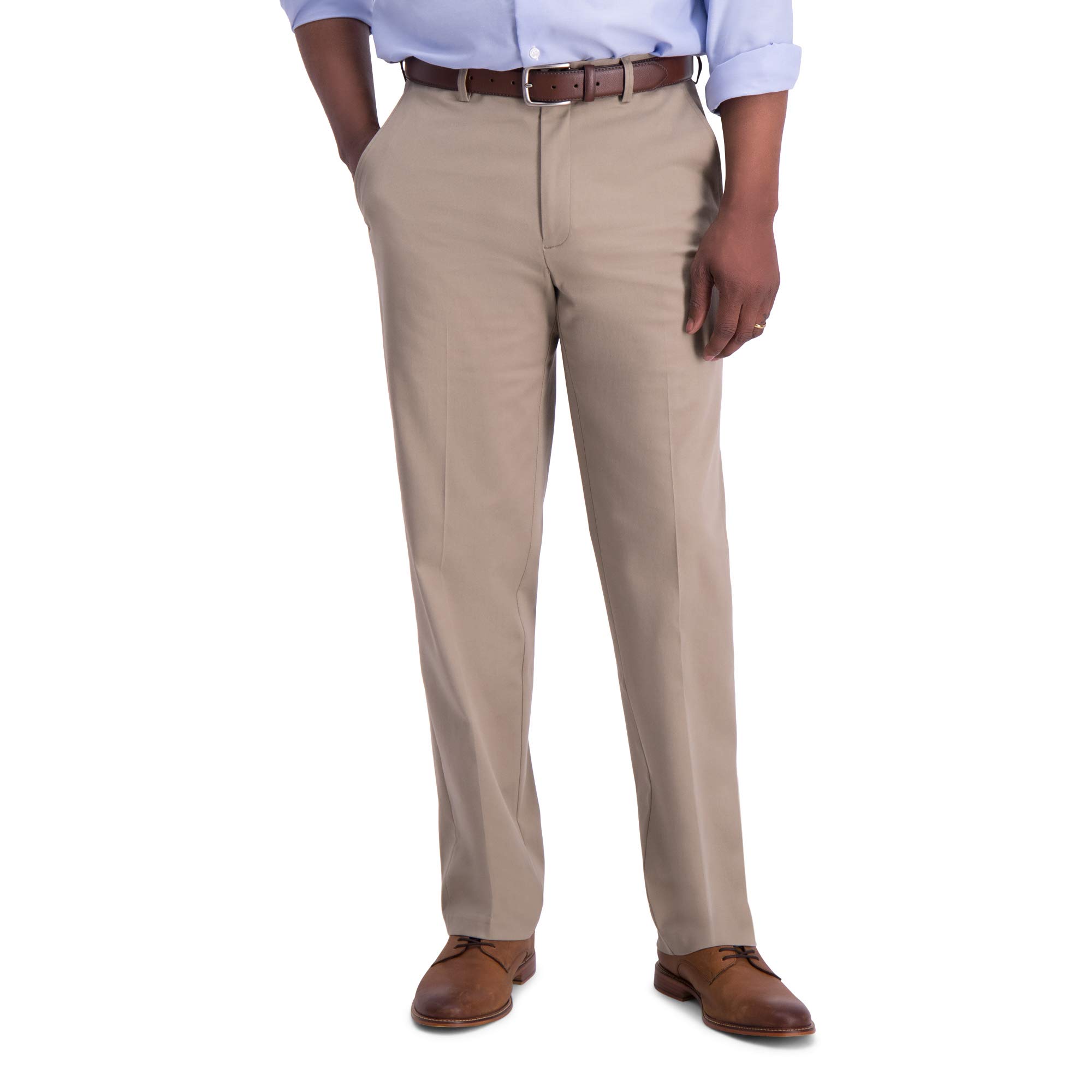Haggar Men’s Classic Fit Iron Free Premium Khaki Casual Pant