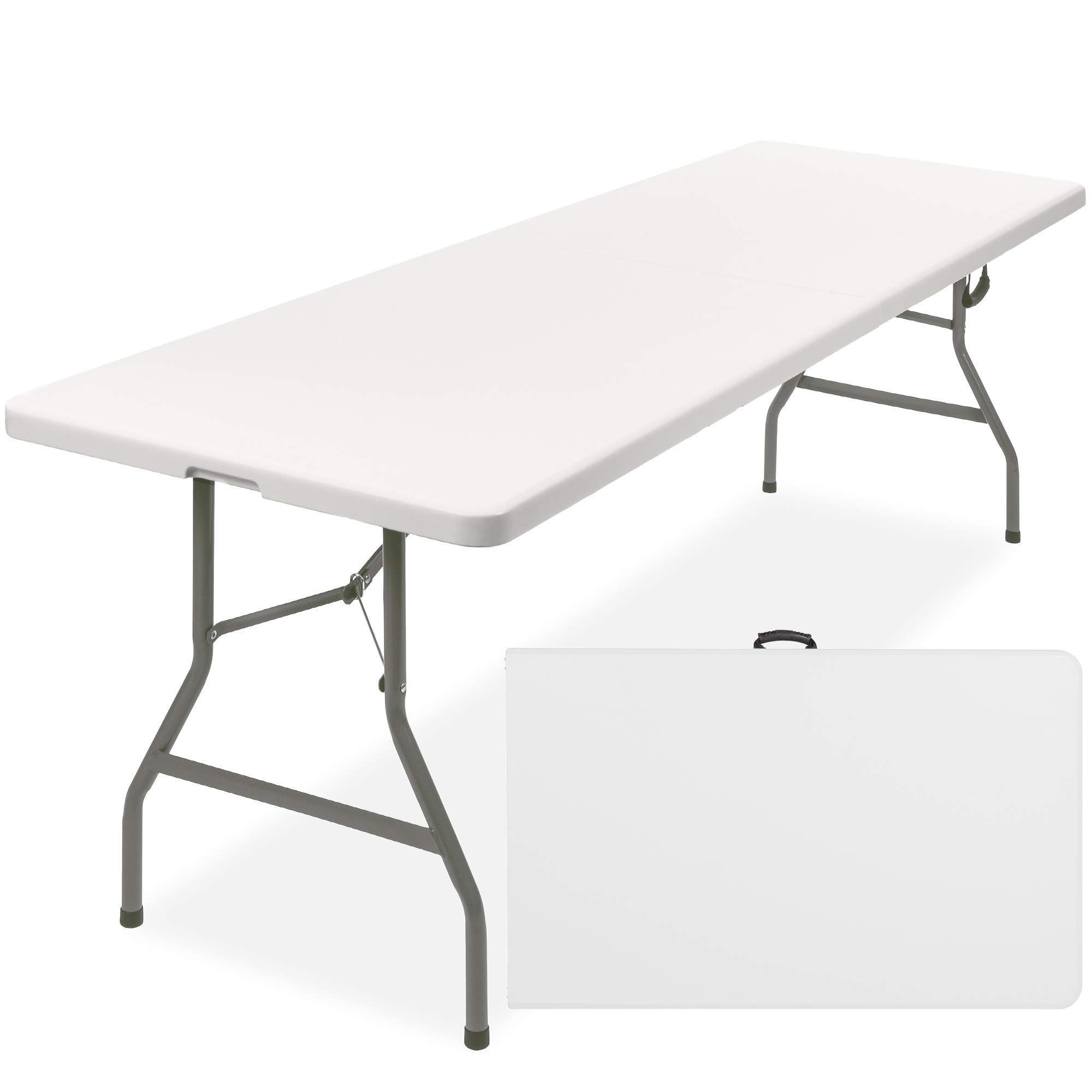 Best Choice Products 8ft Plastic Folding Table, Indoor Outdoor Heavy Duty Portab