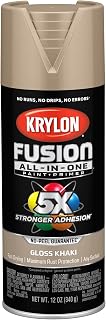 Krylon Rust Preventative Spray Paint, Khaki, Gloss, Solvent, 12 oz K02713007-1 Each