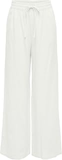 JDY Women's Jdysay Hw Linen Wide Pant WVN Noos Trousers Leg Cut