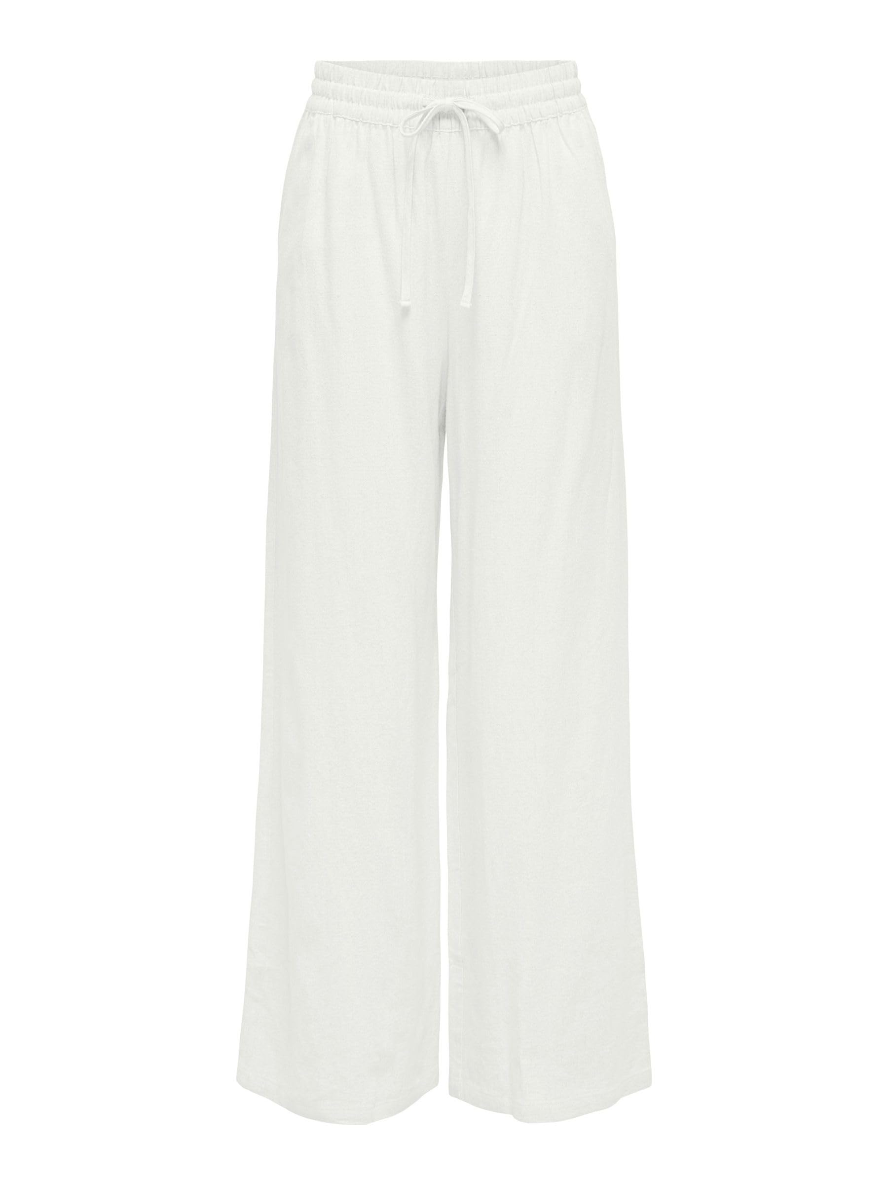 JDY Women's Jdysay Hw Linen Wide Pant WVN Noos Trousers Leg Cut