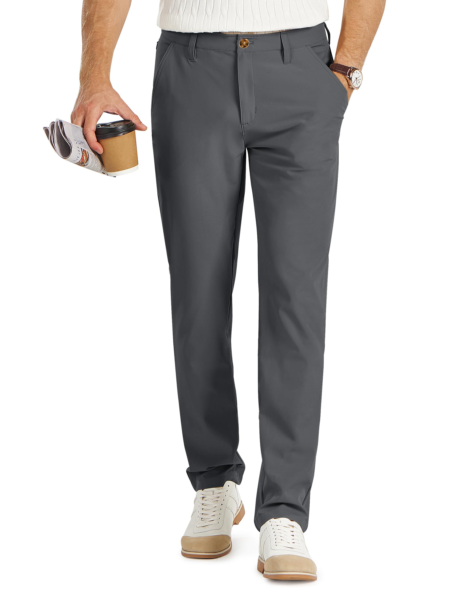 33,000ft Mens Golf Pants Stretch Breathable Slim Fit Quick Dry Slim Fit Slim Fit