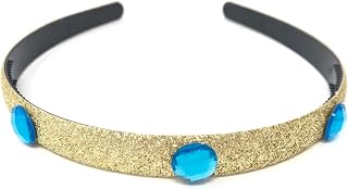 Gold Princess Headband with Turquoise Jewels for Girls – Dress Up, Parties & World Book Day