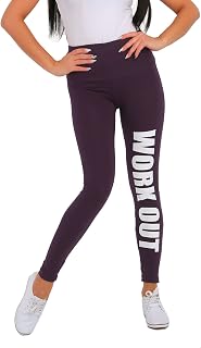 Futuro Fashion - Printed Leggings Workout Full Length Cotton Gym Fitness Pants