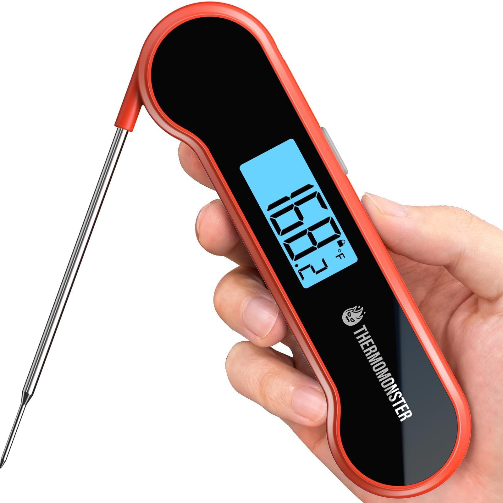 0.5 Sec Instant Read Meat Thermometer Digital for Cooking, Red | NIST ±0.5℉ Prec