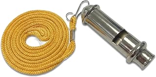 Train Conductor Whistle | Classic Railroad Whistle | Crossing Guard Whistles | Vintage Railway Whistles | Conductor Costume Accessories | Crossing Guard Costumes | Authentic Metal Design with Lanyard