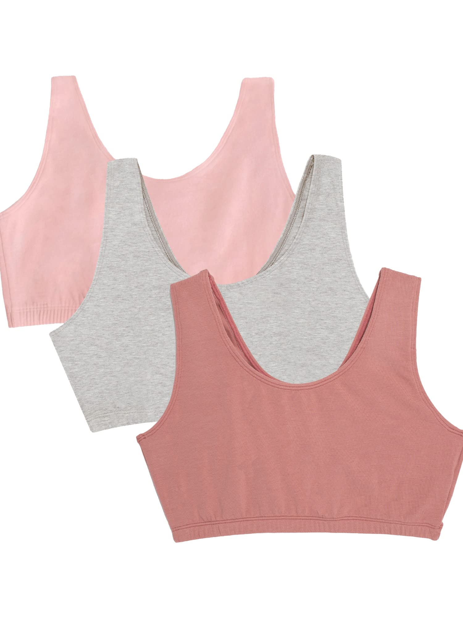 Fruit of the Loom Women's Built Tank Style Sports Bra (Pack of 3)