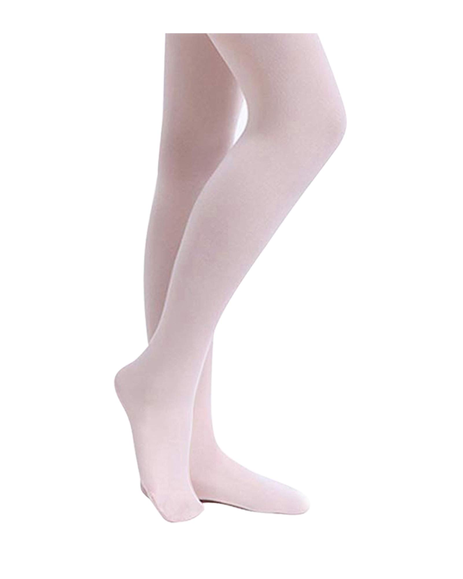 Stelle Girls' Footed Ballet Tights for Dance Class Toddler Kids 2T-15Y | High Wa