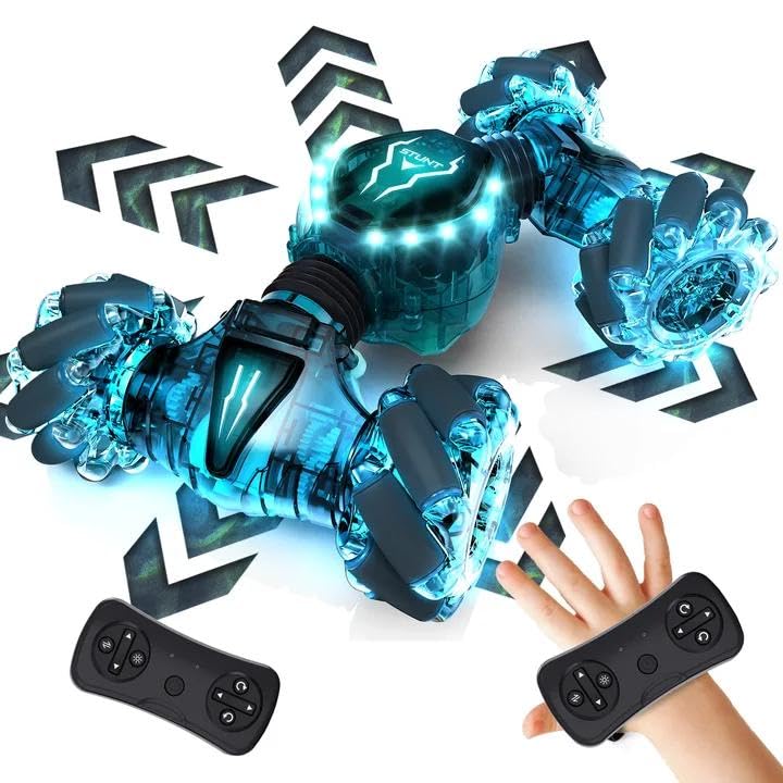 Tecnock 2026 Remote Control Car with Hand Control,2.4Ghz Gesture Sensing 4WD 360