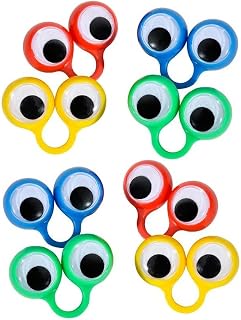Large Eye Finger Puppets (12/Pack) Novelty