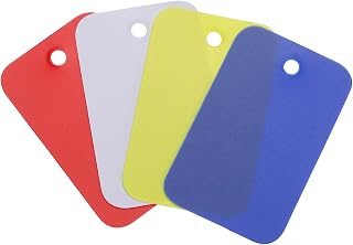 Empty Waterproof Plastic Labels with Eyelet Hole, Blank Labels for Product Identification Labels, Valve Marking, Outer Labelling, 1 x 1.57 inch, Pack of 100