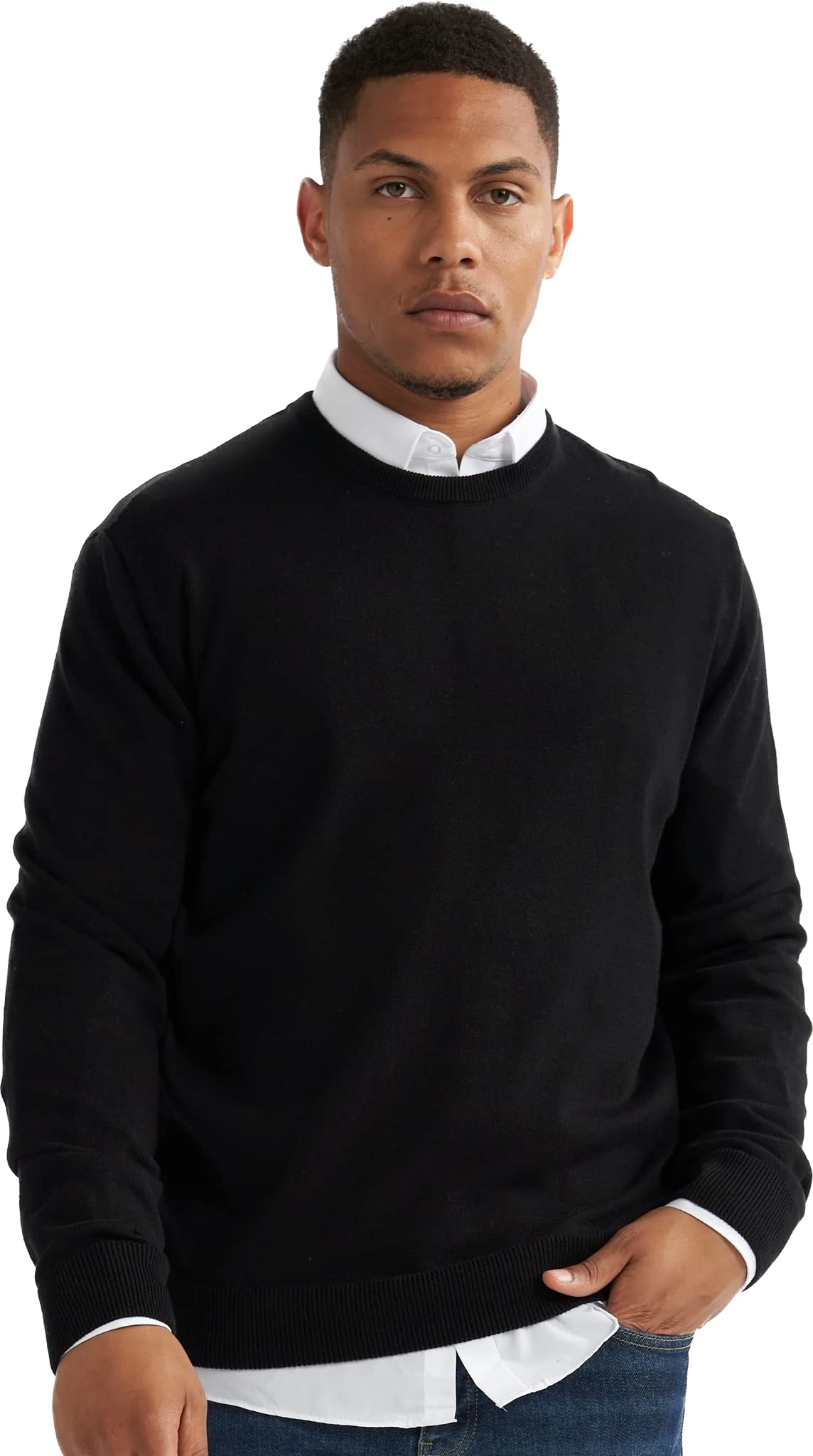 Men`s Crewneck Jumper 100% Cotton Premium Quality Soft Touch Long Sleeve Pullove