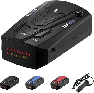 Speeder Pro Radar Detector with 360 Degree Voice Alerts for UK Driving (Black)