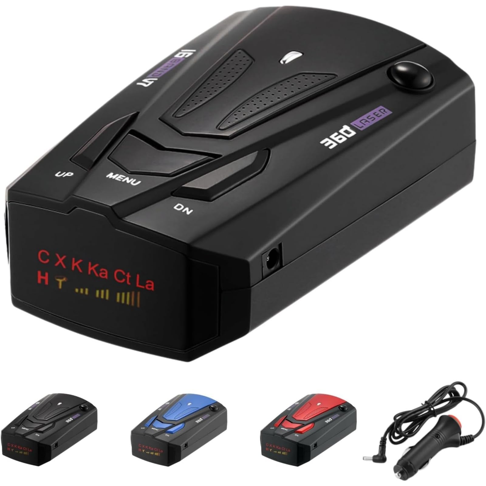 Speeder Pro Radar Detector with 360 Degree Voice Alerts for UK Driving (Black)