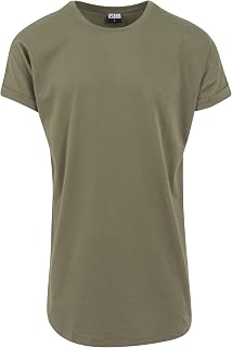 URBAN CLASSICS Men's Short Sleeve T-Shirt Long Tee Relaxed Look Cotton Round Neck Various Colours Available Sizes XS - 5XL