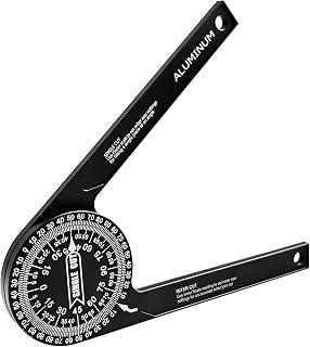 Anyongora 7.2" Miter Saw Protractor Angle Finder, CNC Aluminum Miter Gauge | Precision tool with laser engraved scales for carpentry, crown molding & construction. 5.3oz ultra-lightweight portable