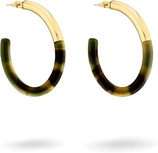LIEBESKIND BERLIN Damen Creolen Acetat - Ohrringe aus Edelstahl - Hochwertiges Acetat gibt dem Ohrring etwas Farbe und einen modernen Look - cool, modern und alltagstauglich