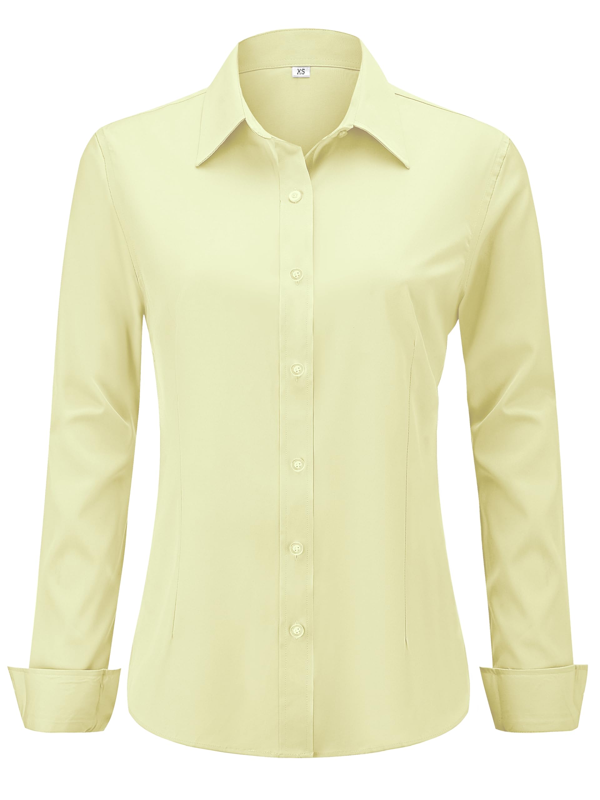 hearain Soft Wrinkle-Free Women's Button Down Dress Shirts Long Sleeve Work Blou