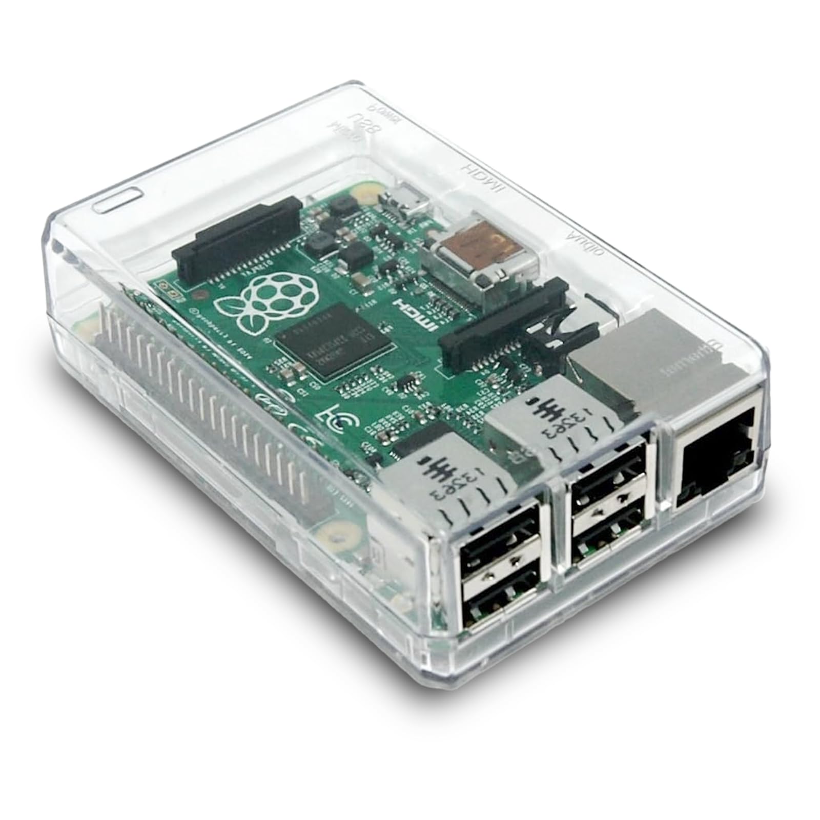 sb components Premium Transparent Closed Case for Raspberry Pi 2 Model B Good fo