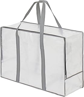 Astro Storage Case Clear XL Size Storage Bag with Handle Storage Pouch Sturdy and Durable Easy to Carry Large Capacity Down Comforter Storage Futon Bag See Contents Shoulder Strap Move Bag Nap Bag