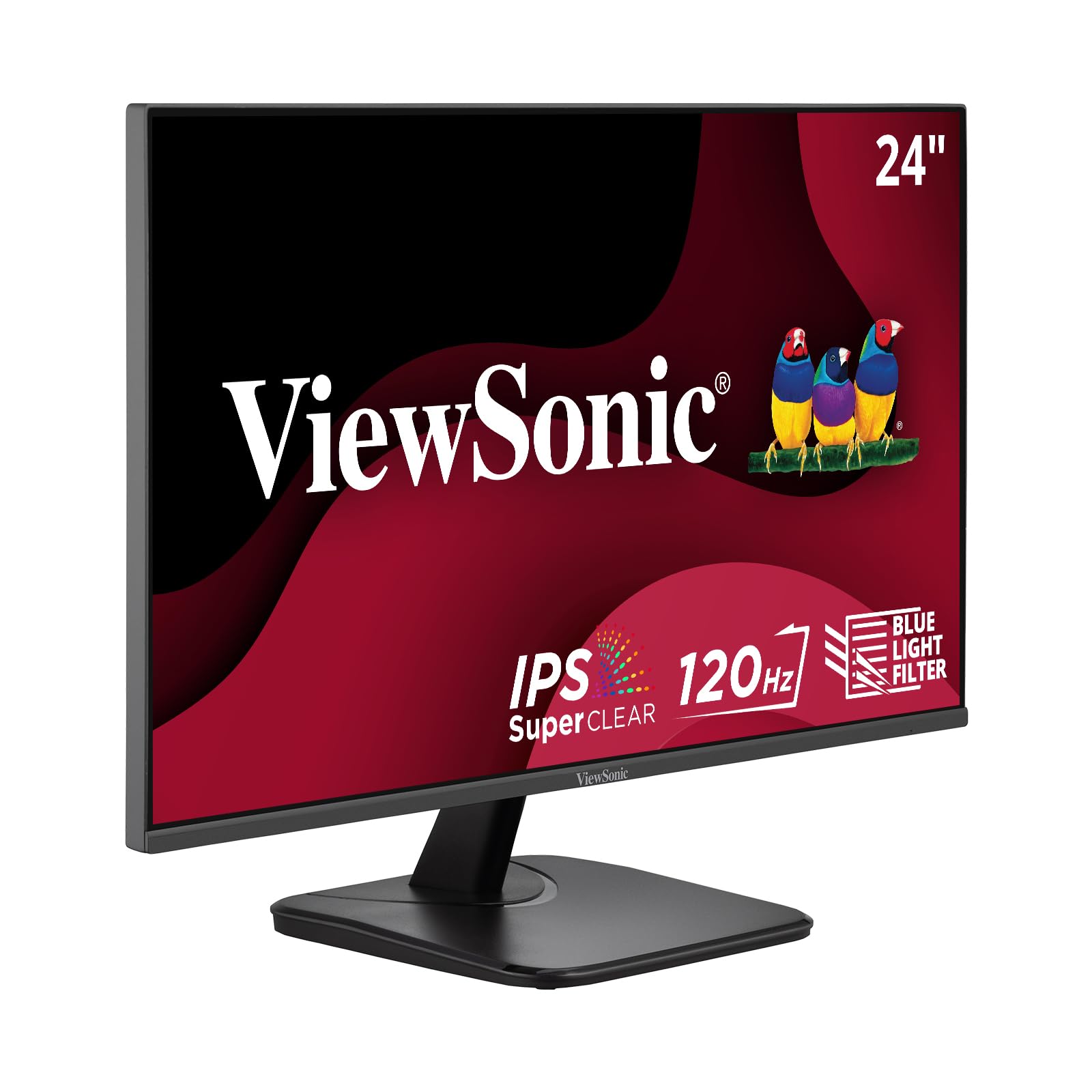 ViewSonic VA2456A-MHD 24 Inch 1080p IPS Computer Monitor, 120Hz, HDMI | DisplayP