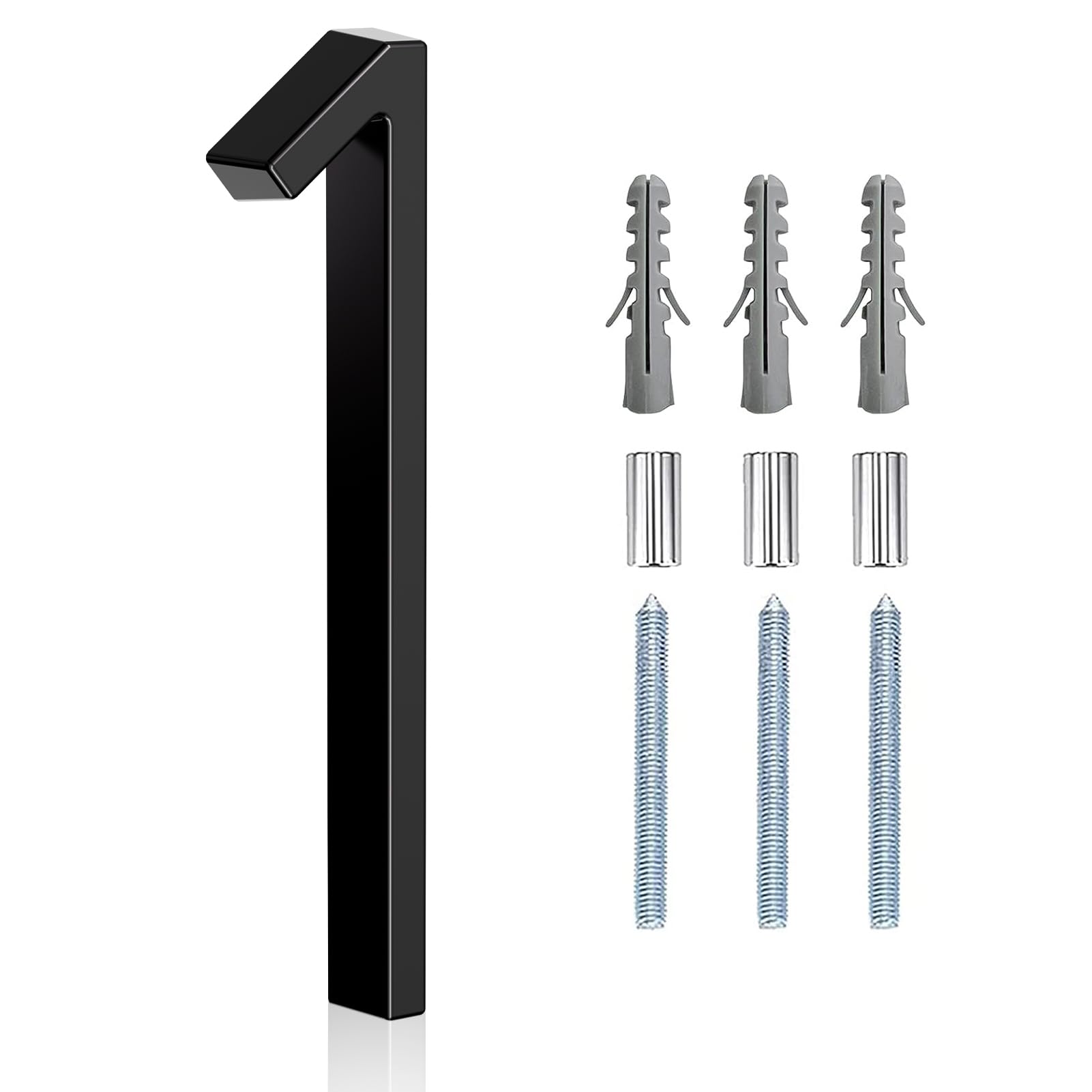 5" Floating Stainless Steel Address House Number (1) | Modern Metal Anti-Rust Ho