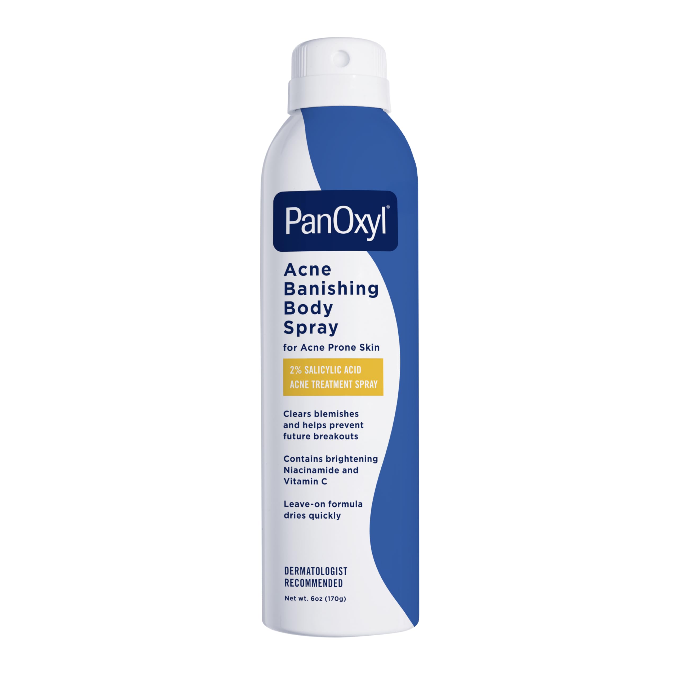 PanOxyl Acne Banishing Body Spray, 2% Salicylic Acid, For Body, 6 oz | Unclogs P
