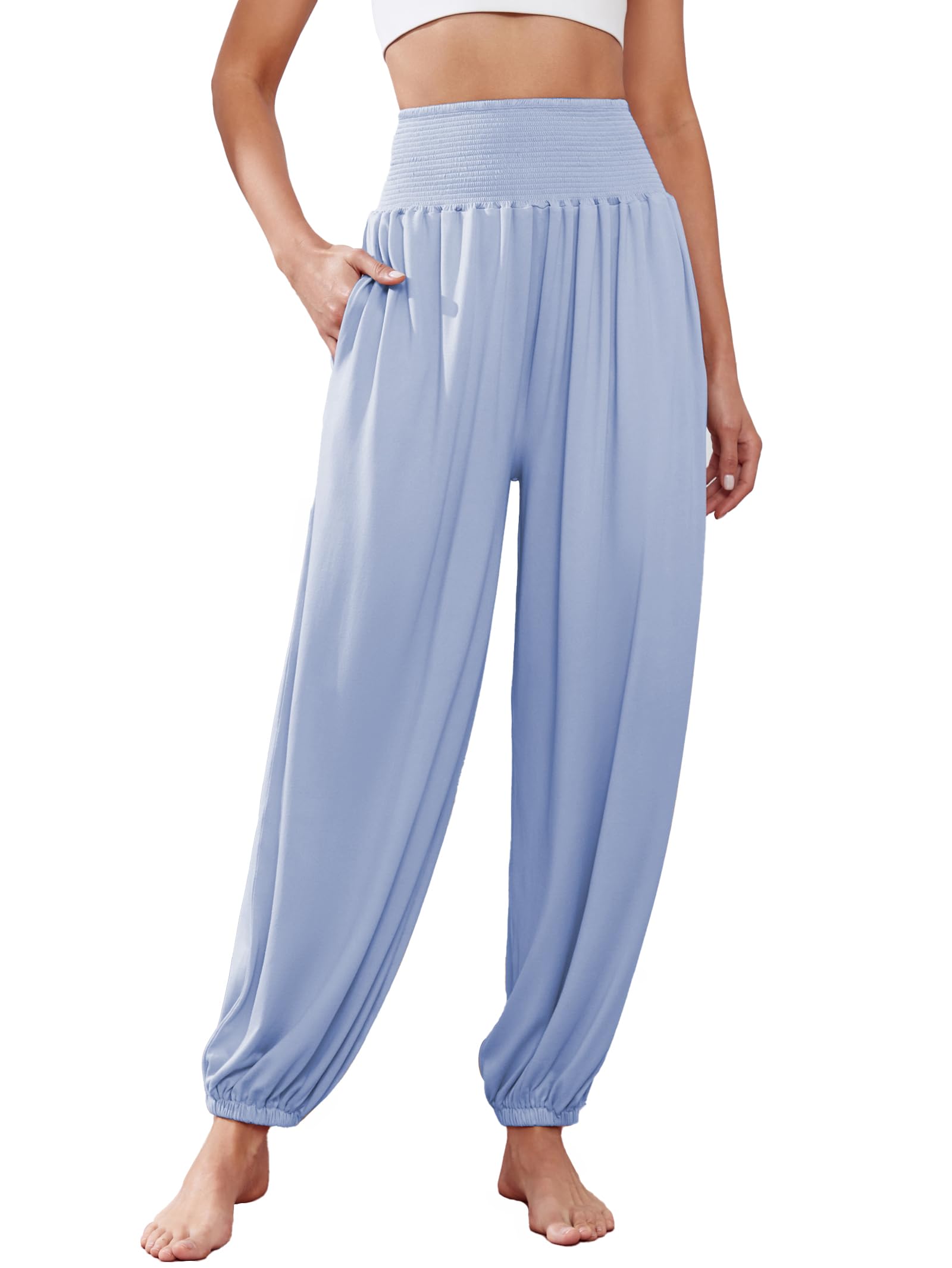 Famulily Womens High Waist Yoga Workout Stretch Harem Pants S-XXL