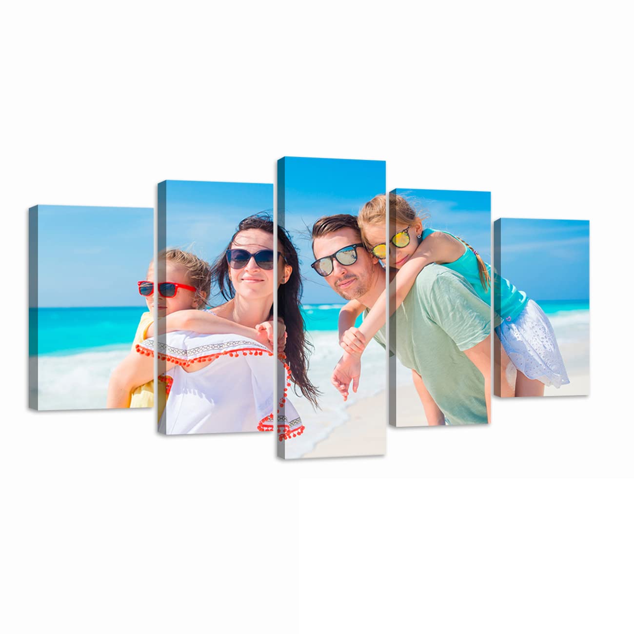 LZIMU Custom Canvas Prints 5 Panel Personalized Wall Art Custom Your Photo On Ca